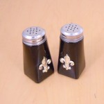 G60025B-SILVER - BLACK SQUARE SALT-PEPPER W/SILVER FDL